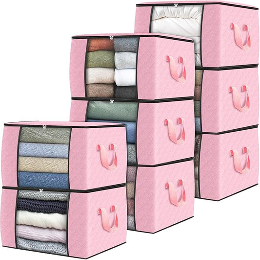 Fab totes 8 Pack Clothes Storage, Pink