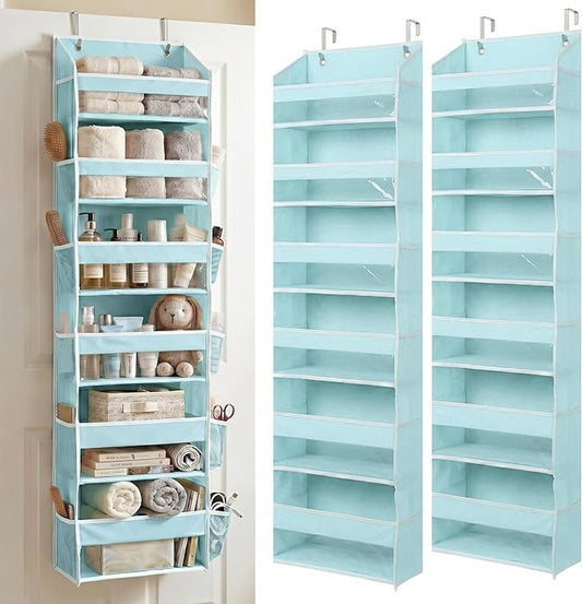 THEORY UPGRADED 6 Tiers Over The Door Organizer Hanging, Baby Blue, 2pc