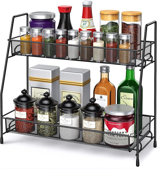 Spice Rack Organizer for Cabinet, Bathroom Organizer Countertop