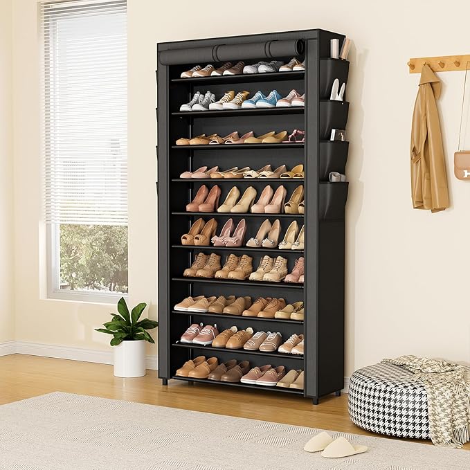 Tall Shoe Rack with Cover, Garage