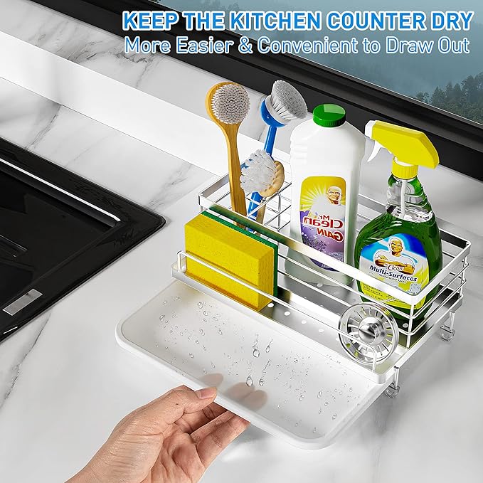 Cisily Stainless Steel Sponge Holder for Kitchen