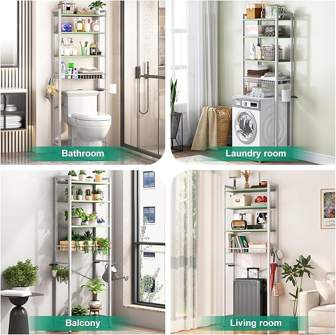 Over-The-Toilet Storage Rack, Avocado Green