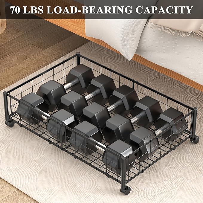 Under Bed Storage with Wheels, 360° Rotating, 2PACK