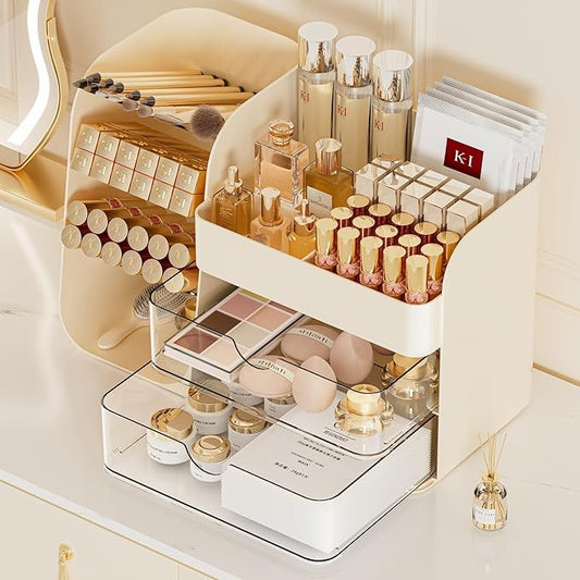 Makeup Organizer for Vanity, Crystal Creem
