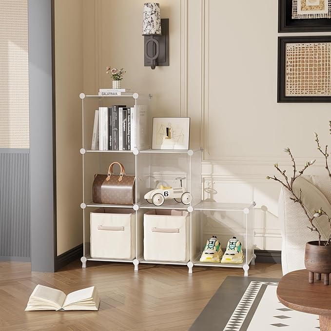 Cube Storage Organizer, Closet Organizers and Storage, 6 Cube Shelves Bookshelf