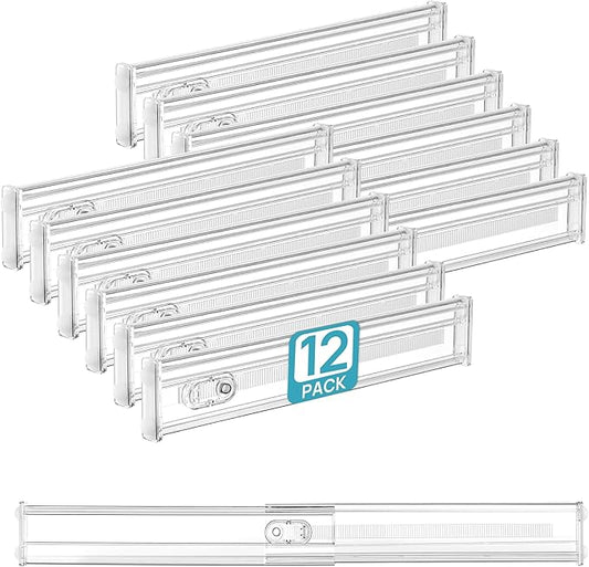 12 Pack 2.36" Short Upgrade Drawer Dividers for Kitchen Drawer