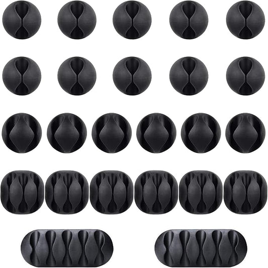 Cable Clips Cord Organizer Cable Management Wire Cord Holder 24 Pcs Adhesive