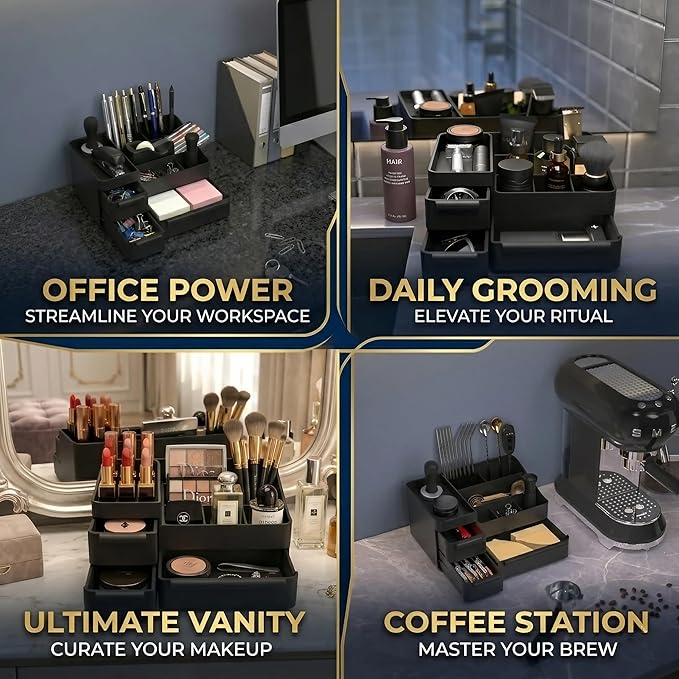 Mens Bathroom Organizer for Cologne, Perfume Stand with Drawers