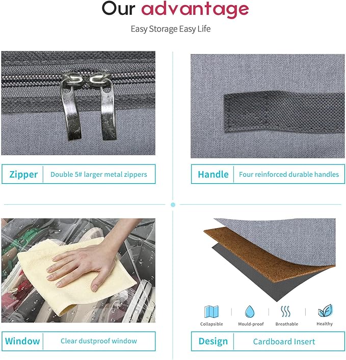 Under Bed Shoe Storage Organizers for Kids and Adults Fit 14 Pairs of Shoes & 4