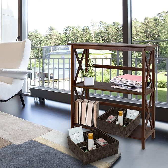 Woven Storage Baskets for Organizing, Brown