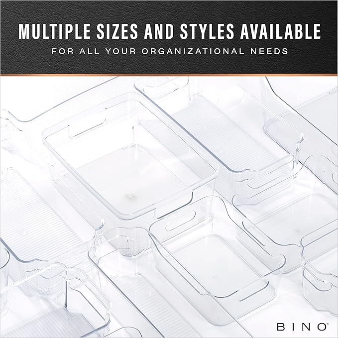 Plastic Storage Bins, Medium, 2 Pack, THE LUCID COLLECTION