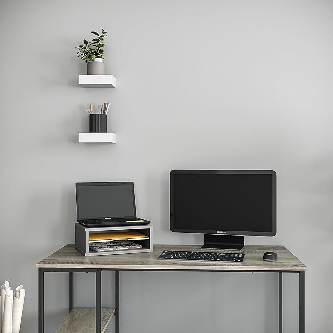 File Organizer, 2-Tier Document Paper Sorter, Gray