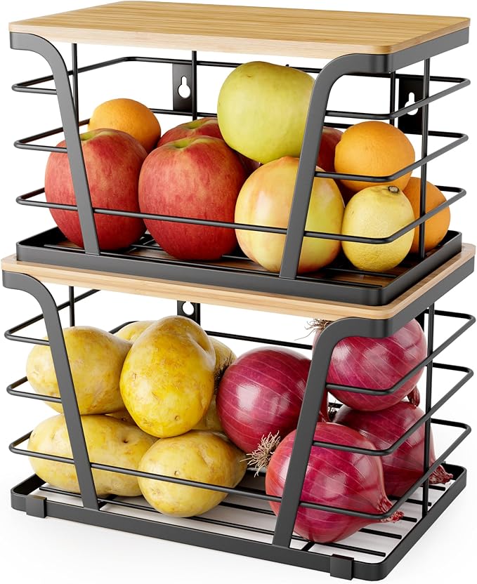 2 Pack Extra Large Pantry Storage Organizers, Pantry Baskets organization