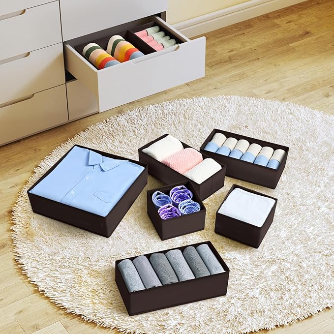 Drawer Organizer Clothes, 12 Pack Underwear Organizer