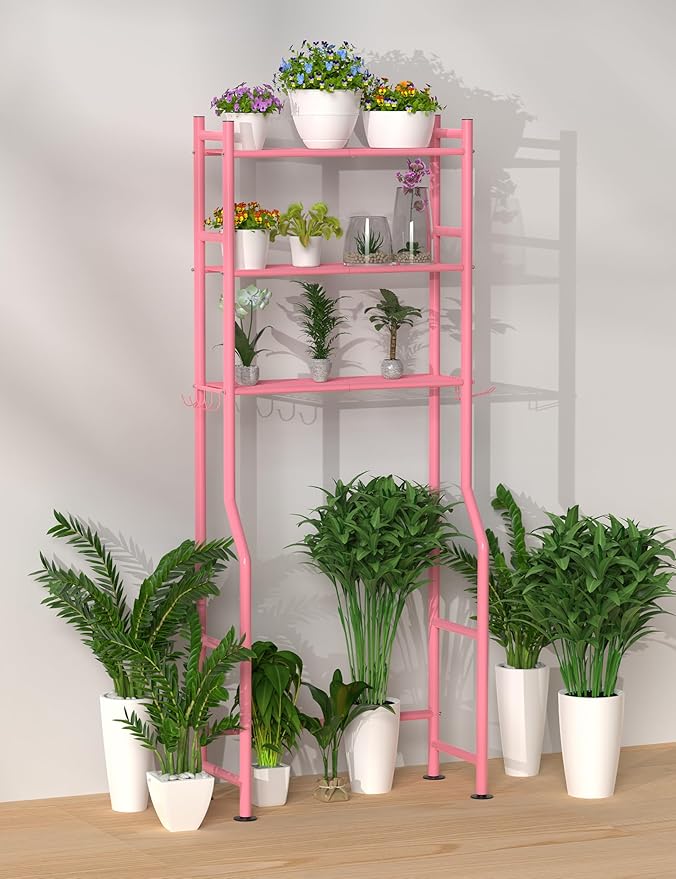 Livilord 3-Tier Over The Toilet Storage, Pink