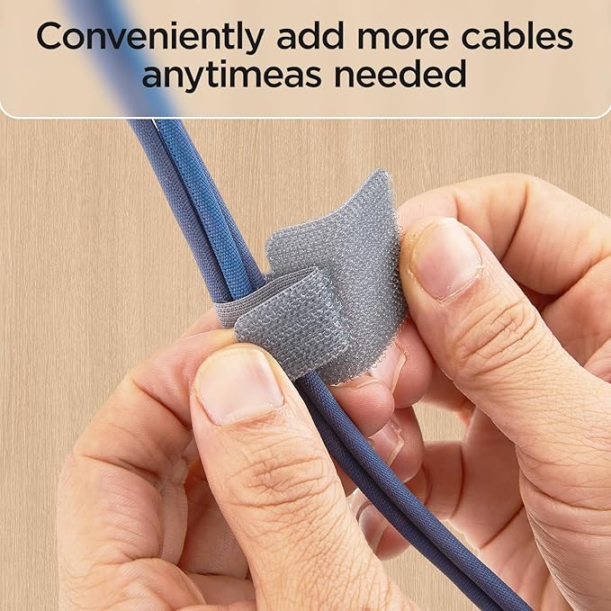 Cable Management Under Desk Cord Organizer Wire Computer Hider Clips Table Tray Straps Electrical Holder Escritorio in Wall (Gray 30PCS)