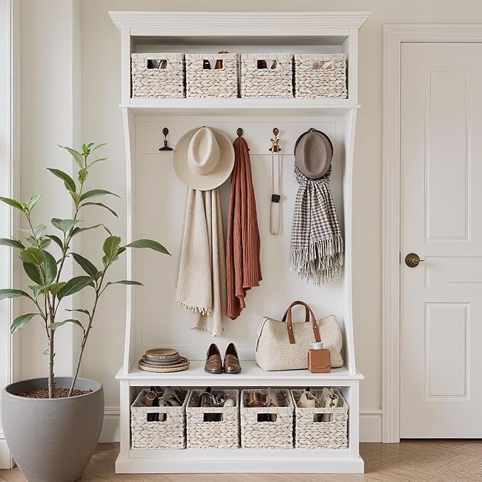 Pantry Baskets, Wicker Storage Baskets for Organizing, Natural