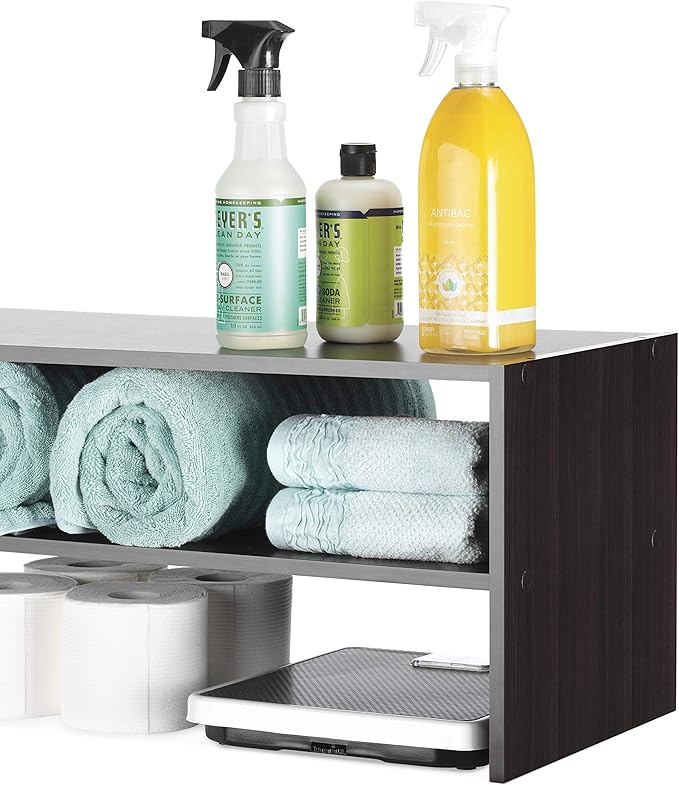 Whitmor Wood Stackable 2-Shelf Shoe Rack, 24 INCH, Espresso