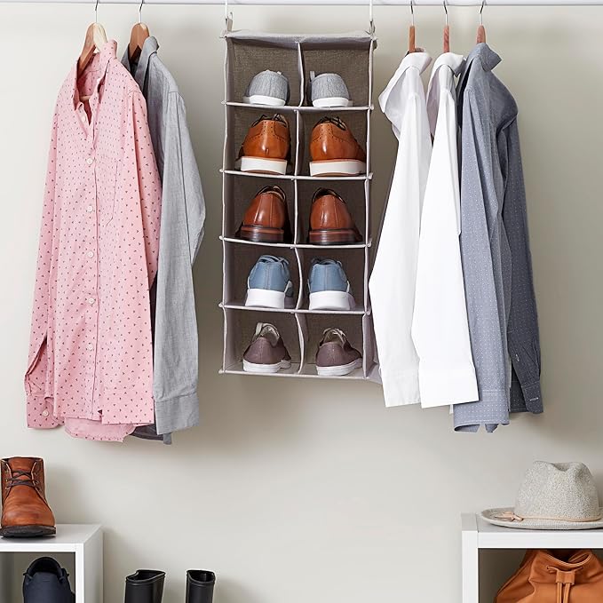 Household Essentials 10-Pocket Hanging Shoe Organizer