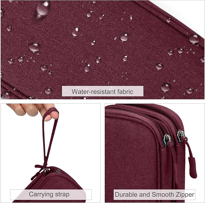 Electronic Organizer, Earphone Wine Red