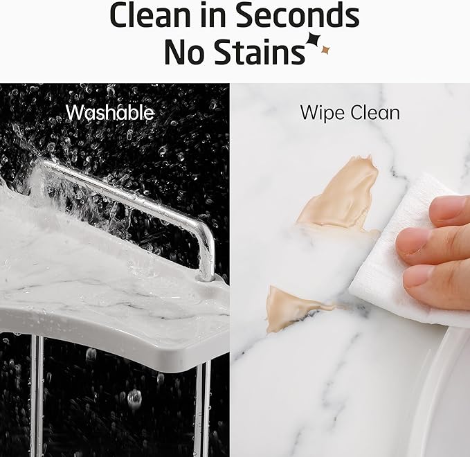 Ceramic Bathroom Corner Countertop Organizer