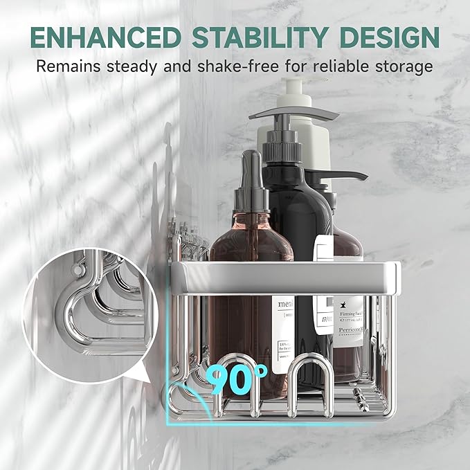Adhesive Shower Caddy 5-Pack, Heavy Weight Bearing