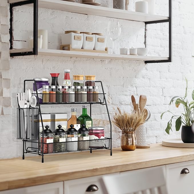 Bathroom Organizer Countertop, Spice Rack Organizer for Cabinet