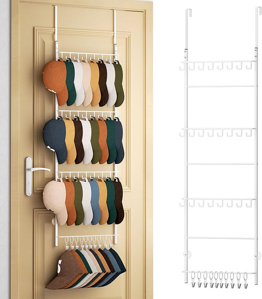 Over Door Hat Organizer, White