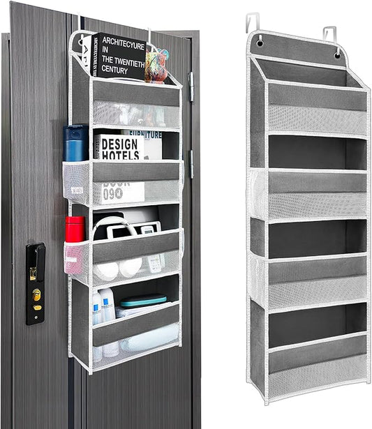Ease of Assembly Over The Door Organizer, 4 Shelves & 4 Side Pockets