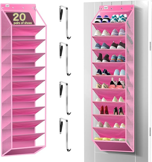 Kotkn 10 Tier Over The Door Organizer, Pink