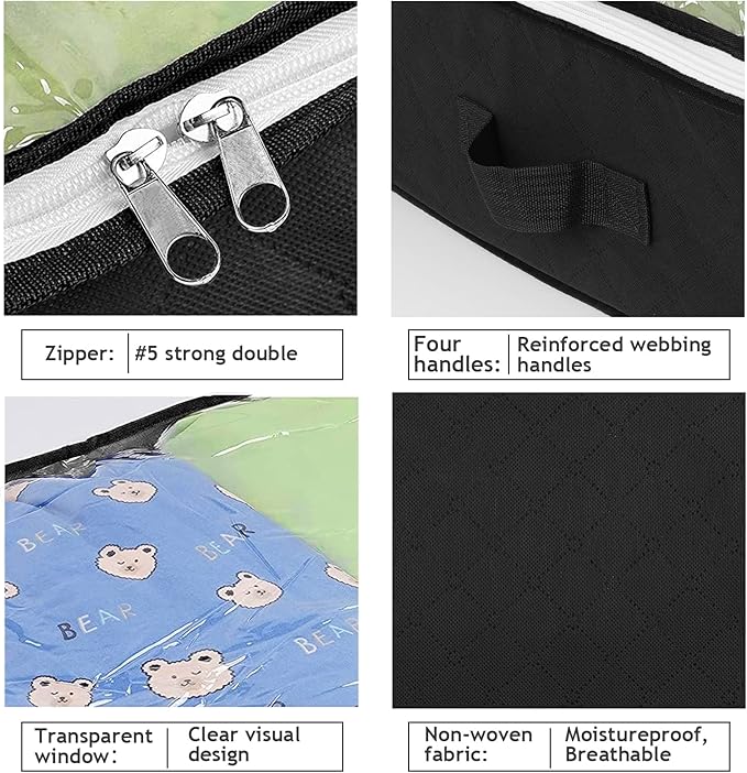 6 Pack Under Bed Storage Containers Organizer