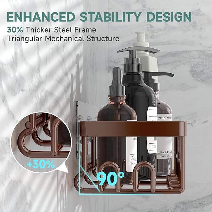 Shower Caddy 6-Pack, No Drilling & Rustproof
