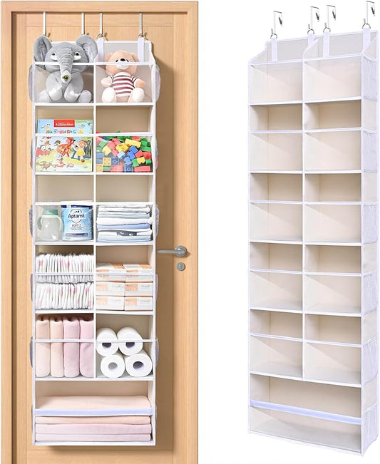 Over the Door Organizer, 6-Tier Hanging Storage with Clear Windows