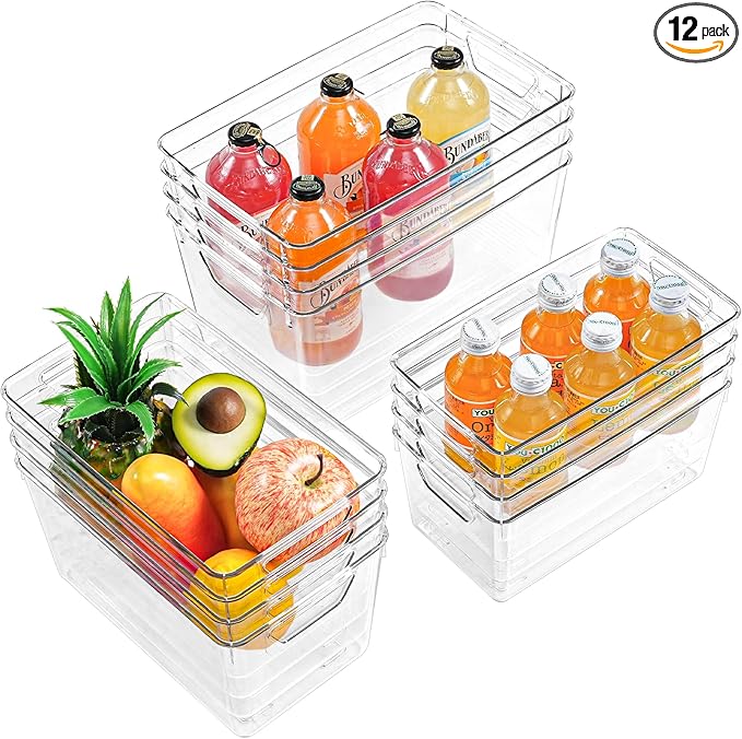 12 Pack Organizers and Storage, Pantry Organization and Storage Bins