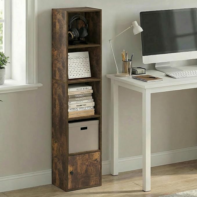 Furinno LUDER Book Shelf, 5-Tier Bookshelf with Open Shelf