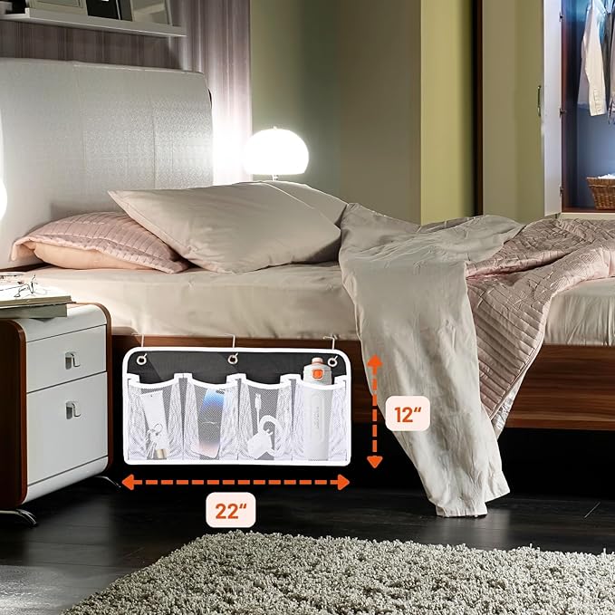 RV Shoe Storage for Bedside, 4 Pocket Wall Mounted Entryway Shoes Rack