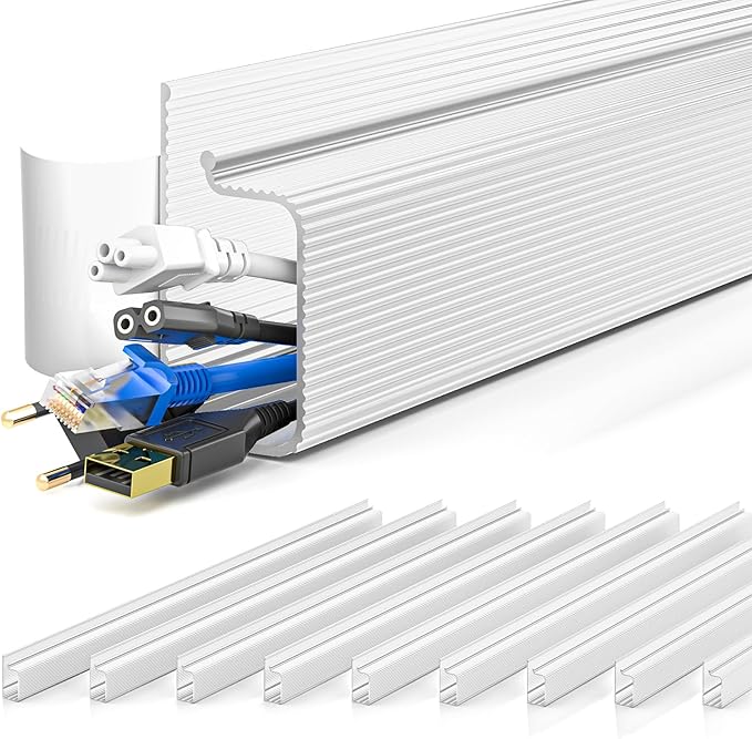 157in Cable Management, Cord Organizer, White