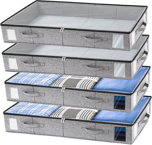 4 Pack Under Bed Storage Containers, Shoes