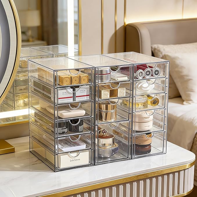 Acrylic Drawer Organizer with 15 Drawers
