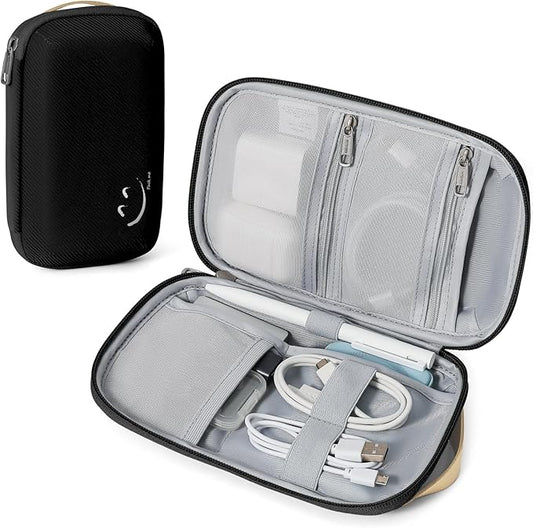 Travelkin Travel Cord Organizer, Small Electronic Organizer Travel Case, Black