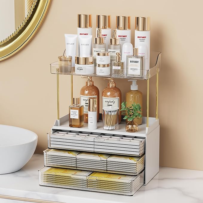 Bathroom Organizers and Storage, White