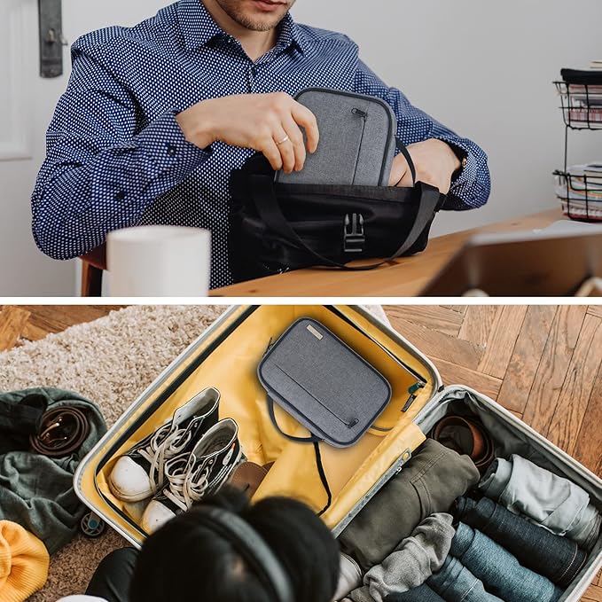 Cord Organizer Travel, Cable Organizer Bag Case, Gray