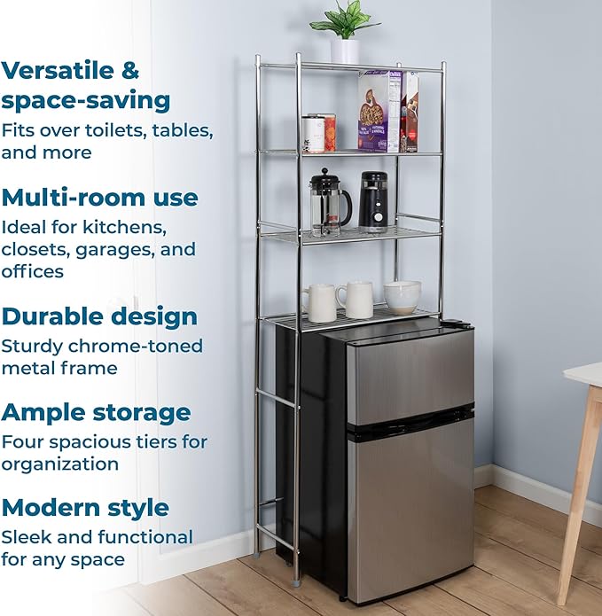 4-Tier Over-The-Toilet Storage Shelf