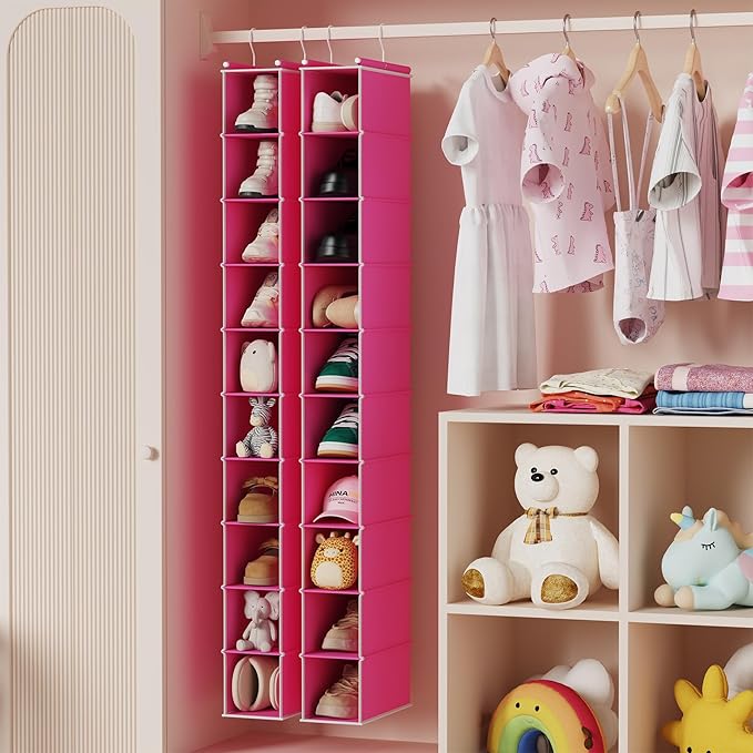 Houser 10-Shelf Hanging Shoe Shelf Organizer, Hanging Shoe Storage for Closet