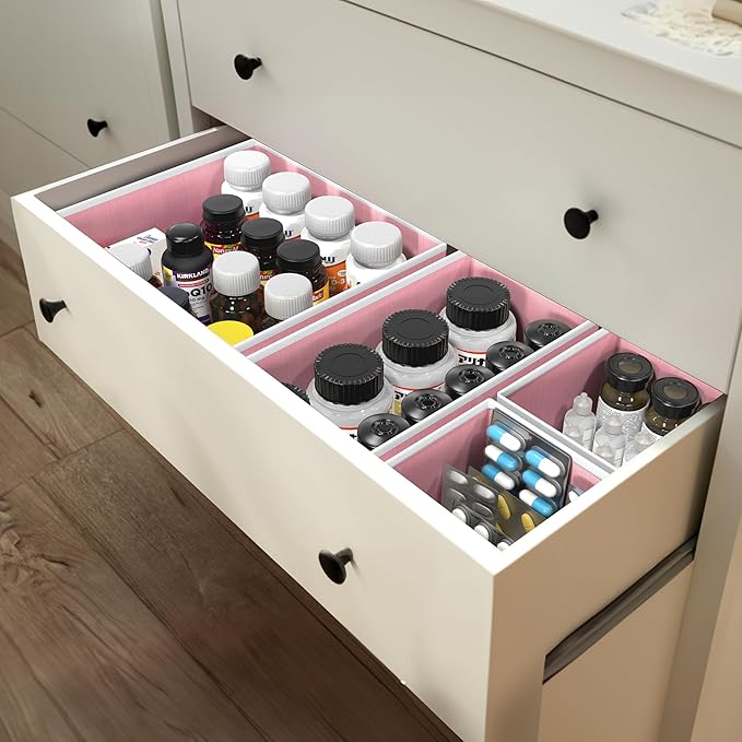 Simple Houseware Underwear Drawer Organizer, Pink