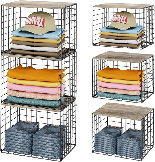 Widened & Heightened Closet Organizers And Storage Shelves With Top Board