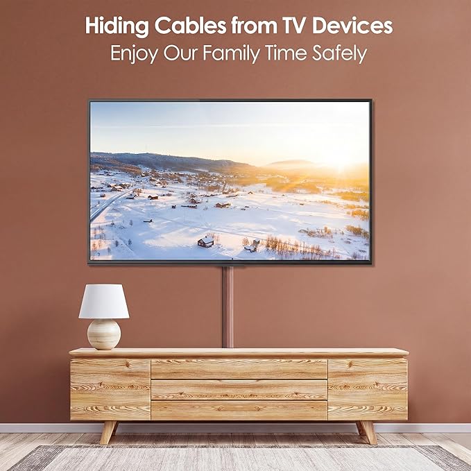 TV Cord Hider, 125in Cord Cover, Large Cable Hider, Cherry