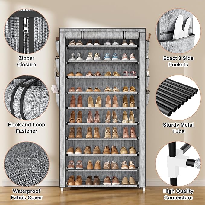 Tall Shoe Rack with Cover, Printing