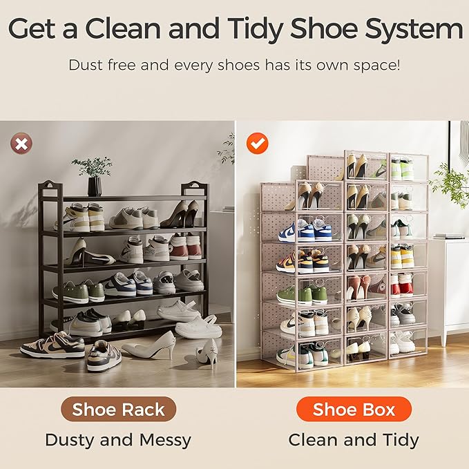 15 Pack X-Large Shoe Storage Boxes