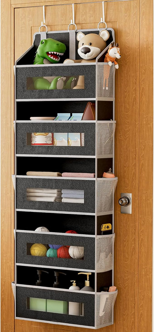 5 Tier Over The Door Organizer, Black
